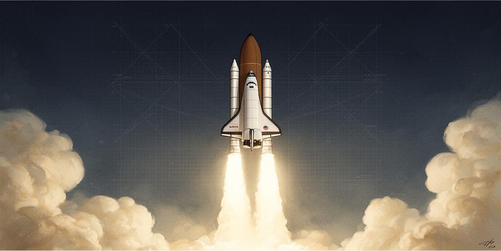 Launch of the Challenger space shuttle
